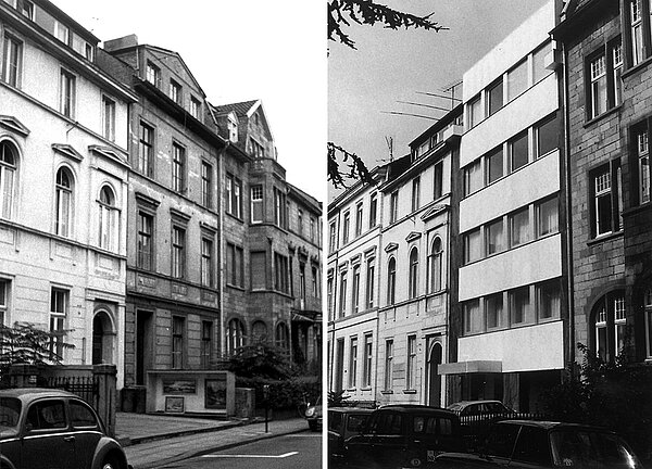 Praxis in der Weberstraße vor (links) und nach dem Umbau (rechts)